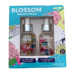 NEW Blossom Beauty Duo Set Eye Serum and Face Oil Real Flowers All Natural